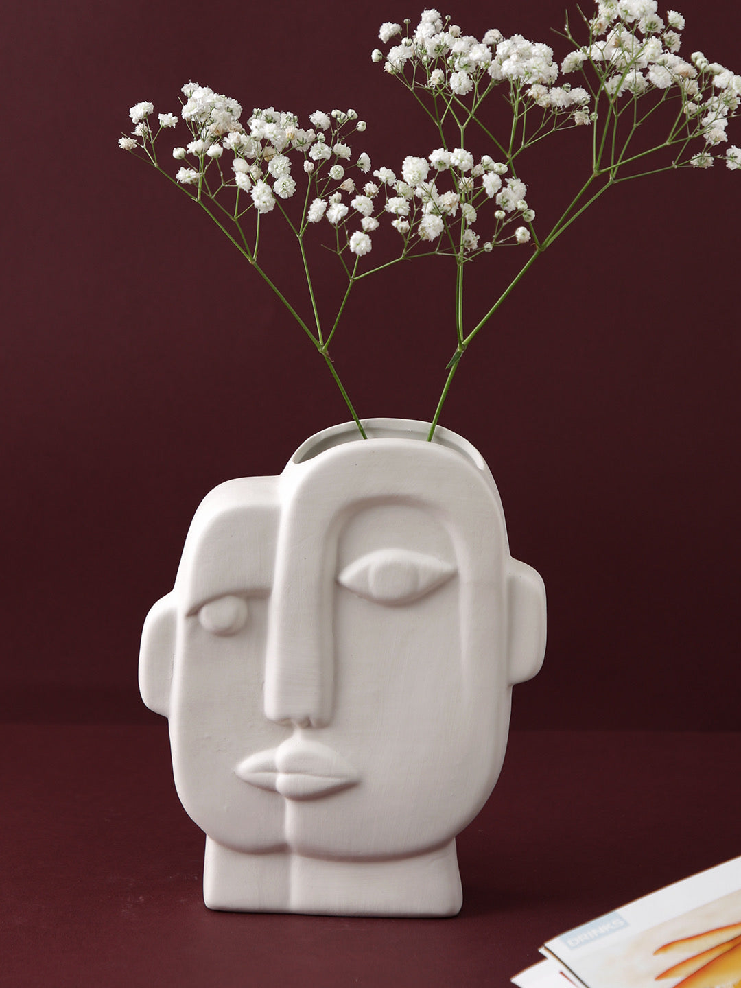 Face Like White Ceramic Vase - Default Title (VASC22481)