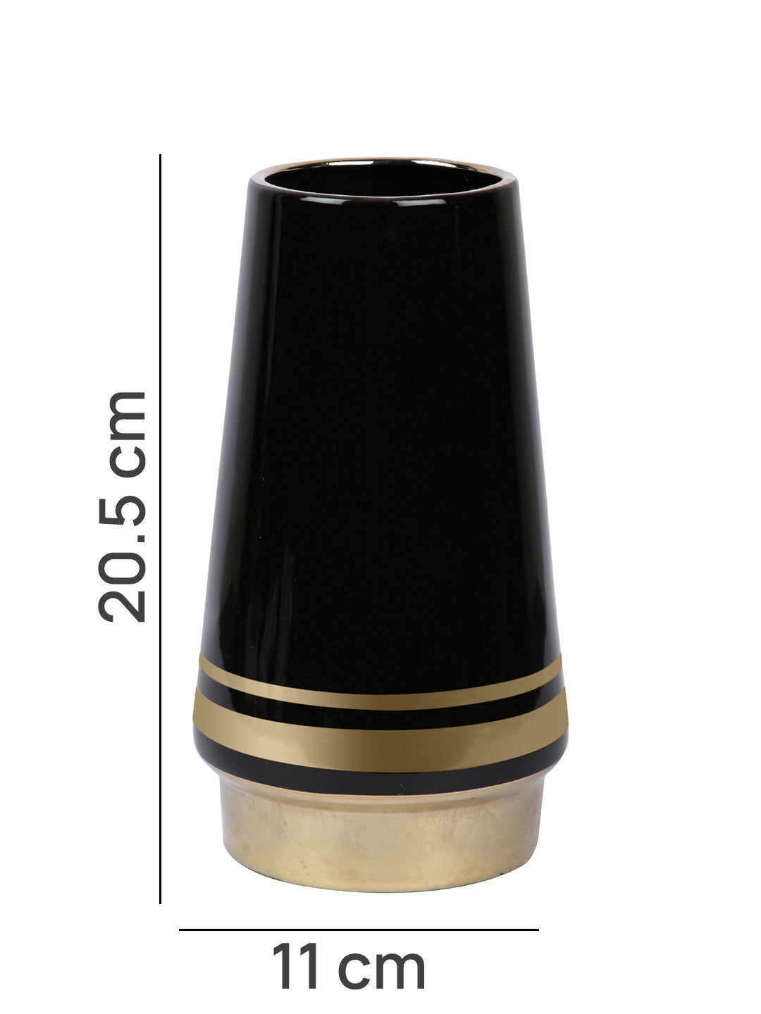 Black Ceramic Vase - Default Title (VASC22495S)