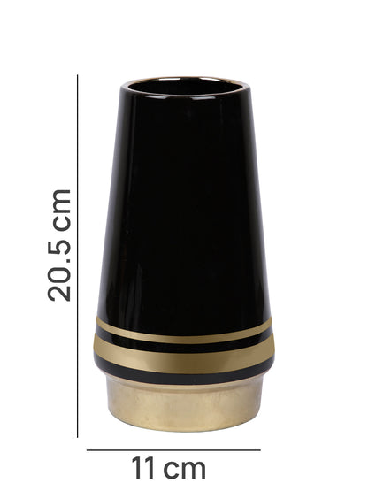 Black Ceramic Vase - Default Title (VASC22495S)