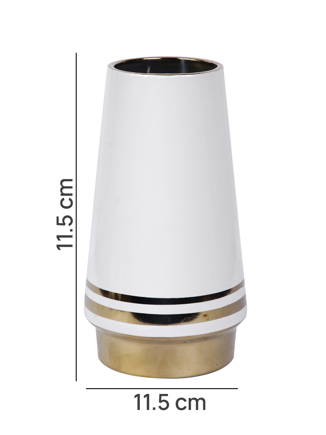 Handcrafted White Ceramic Vase - Default Title (VASC22497S)