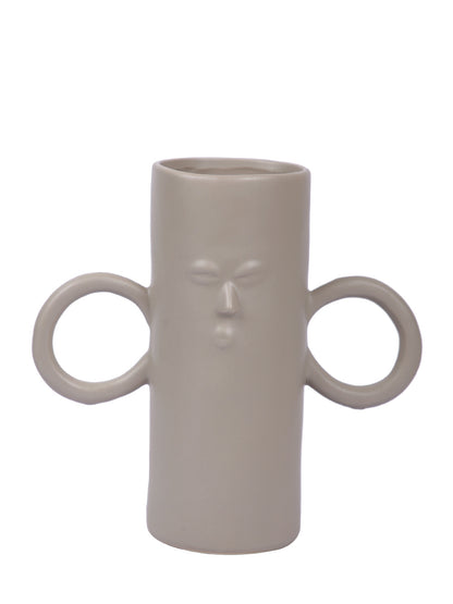 Ceramic Face like Flower Vase - Default Title (VASC22499)