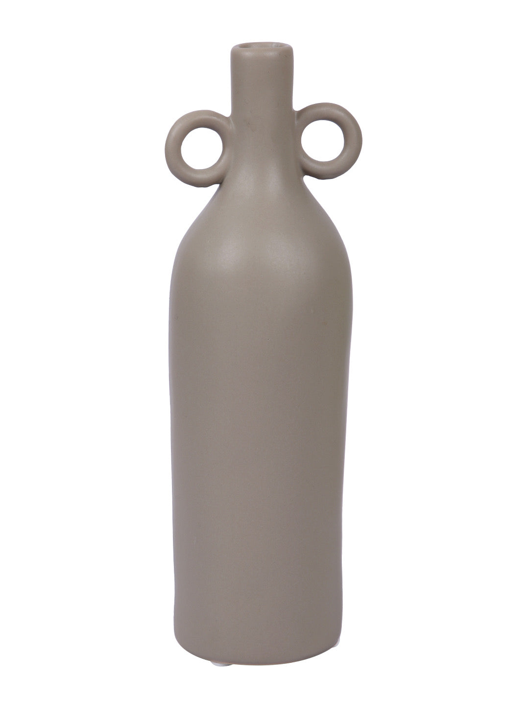 Ceramic Face textured Bottle Shape Vase - Default Title (VASC22500GRA)