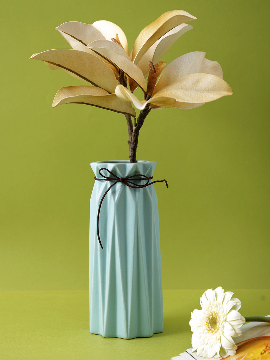 Turquoise Ceramic Vase - Default Title (VASC22528BL)