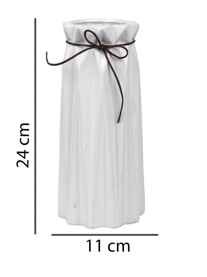 White Ceramic Flower Vase - Default Title (VASC22528WH)