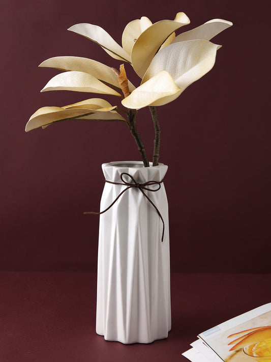 White Ceramic Flower Vase - Default Title (VASC22528WH)