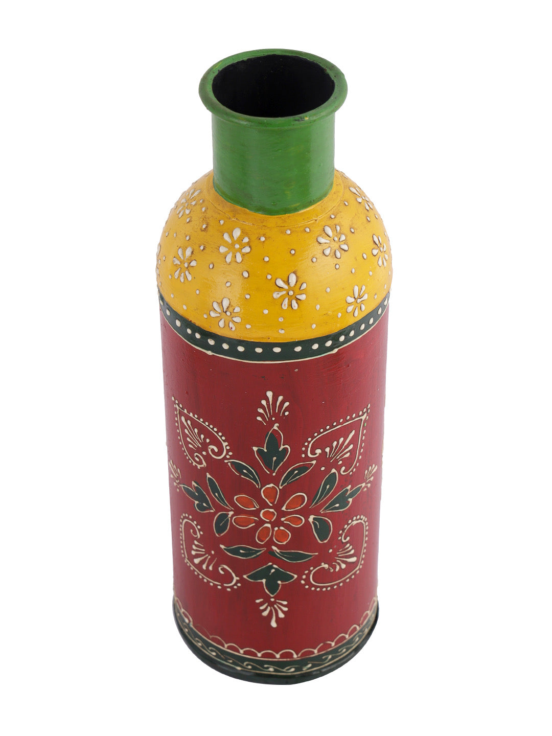 Handpainted Wooden Flower Vase - Default Title (VASJM2265B)