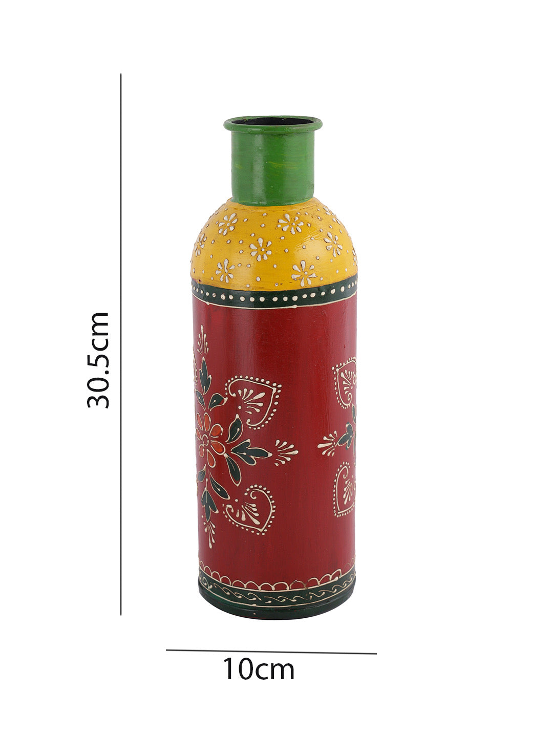 Handpainted Wooden Flower Vase - Default Title (VASJM2265B)