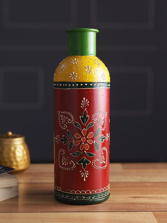 Handpainted Wooden Flower Vase - Default Title (VASJM2265B)